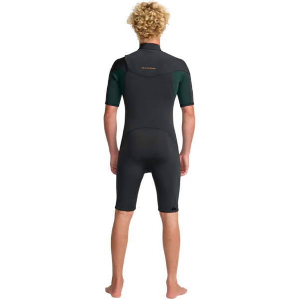 2026 Quiksilver Männer Everyday Sessions 2/2mm Brustreißverschluss Shorty Neoprenanzug 25AW253501 - Jade